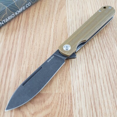 Ontario Ischua Creek Linerlock Folding Knife 3.5'' Stainless Blade G10 Handle