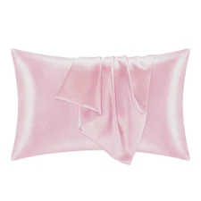 NOCHKA 100% Pure Mulberry Silk Pink Pillowcase  - Handmade in USA