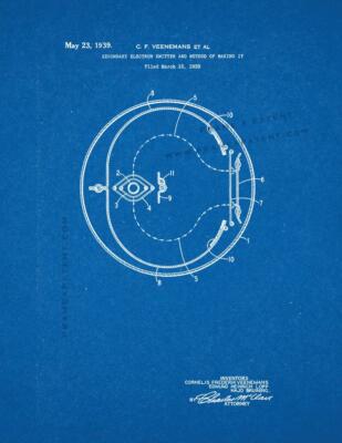 Secondary Electron Emitter and Method Of Making It Patent Print Blueprint