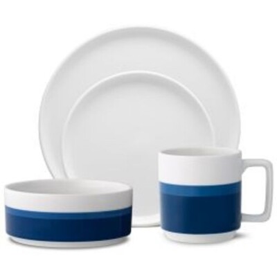 Noritake Colorstax Ombre Blue 16Pc Dinnerware Set, Service for 4