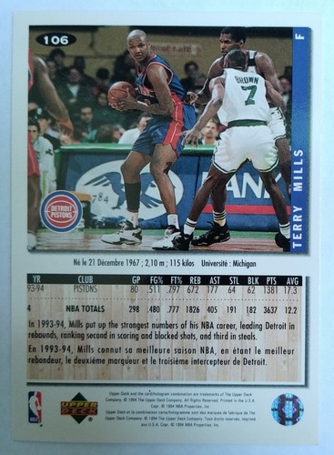 AUSWAHL KARTEN NBA UPPER DECK COLLECTOR'S CHOICE 1994-95 FRANZÖSISCH - Bild 23 von 139