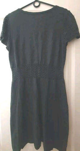 Vestido Cárdigan Jersey Gris Fat Face UK12 EU40 US8 Crochet Fit Acampanado Top - Imagen 10 de 12