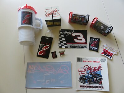 Collection of Unique Dale Earnhardt Club E Memorabilia 12 Items Total