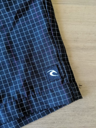 Rip Curl Casual Shorts Mens Adult Size 34 Black Checked Zip Fly Skate Surf - Picture 3 of 8