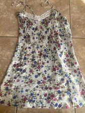 Private Luxuries S Satin Floral Sleep Dress Gown Chemise