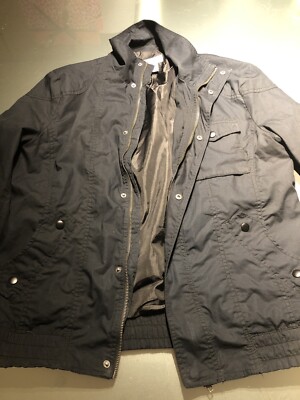 Sportliche H&M Herren Jacke, Blouson, dunkelblau, Grösse 50