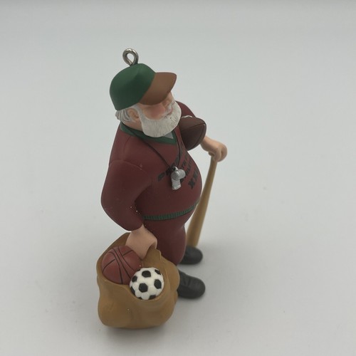 Christmas Ornament 2001 Hallmark Keepsake All Sport Santa Sporty Claus Coach - Picture 3 of 7