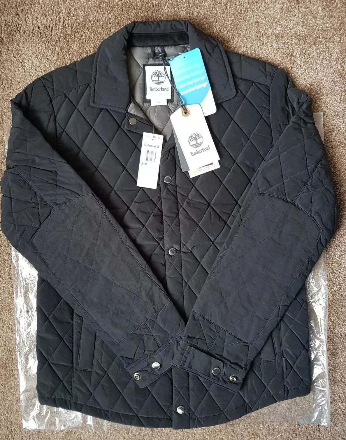 Timberland Men's Crawford Quilted Thermal DWR size UK Small Jacket.