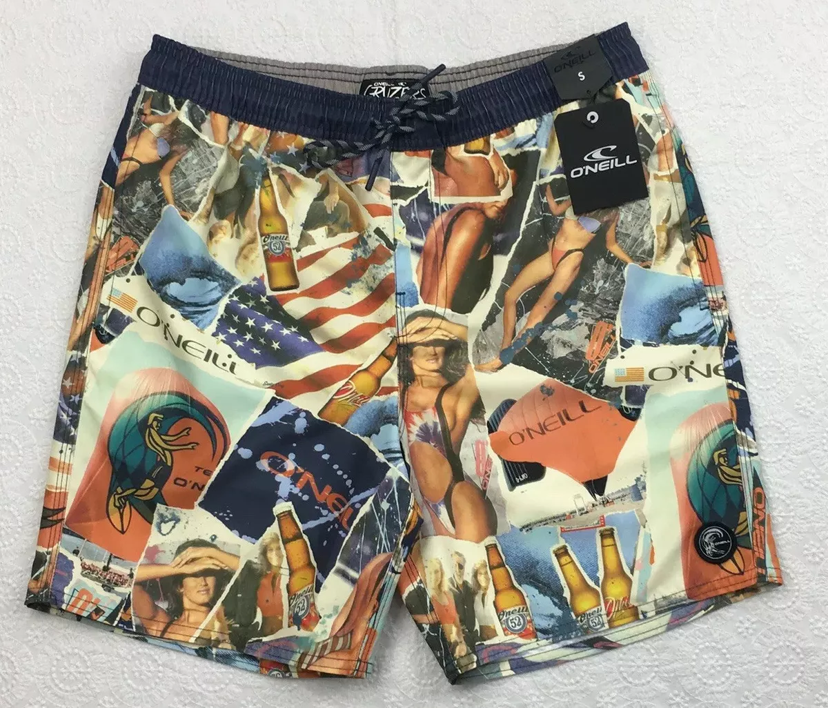 Men s O Neill Swim Trunks Board Shorts S Small New Feels Like Freedom Beach Wear