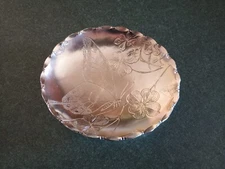 Arthur Armour Gold Anodized Aluminum Butterflies Oval Bowl Dish Hammered 5x5.75"
