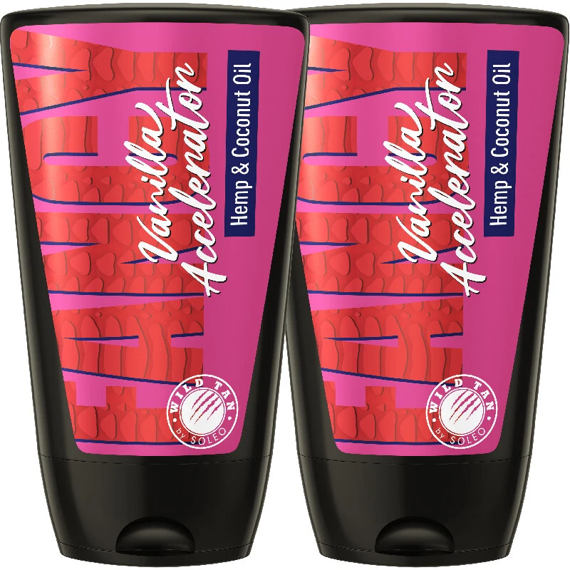 WILD TAN Fancy Vanilla Accelerator (2x125ml=250ml) Solarium Lozione Abbronzante