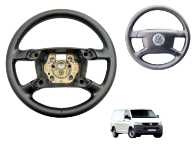 Volant Cuir/alcantara Pour Volkswagen Transporter T5 - Ref 30-2986 - Neuf Rechapé - Fabriqué En Allemagne