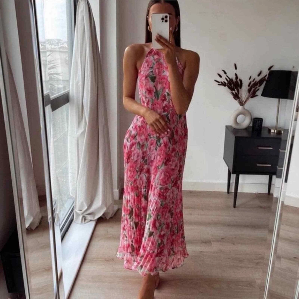 まとめ買いがお得 Pleated Floral Midi Dress | mfitagencia.com