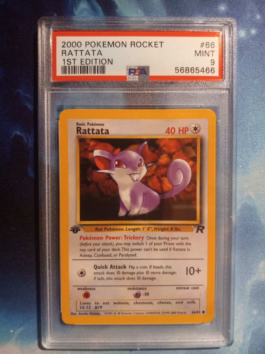 2000 Pokemon TCG Team Rocket Rattata 1st Edition #66 PSA 9 MINT