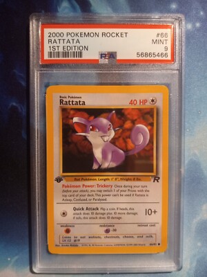 2000 Pokemon TCG Team Rocket Rattata 1st Edition #66 PSA 9 MINT