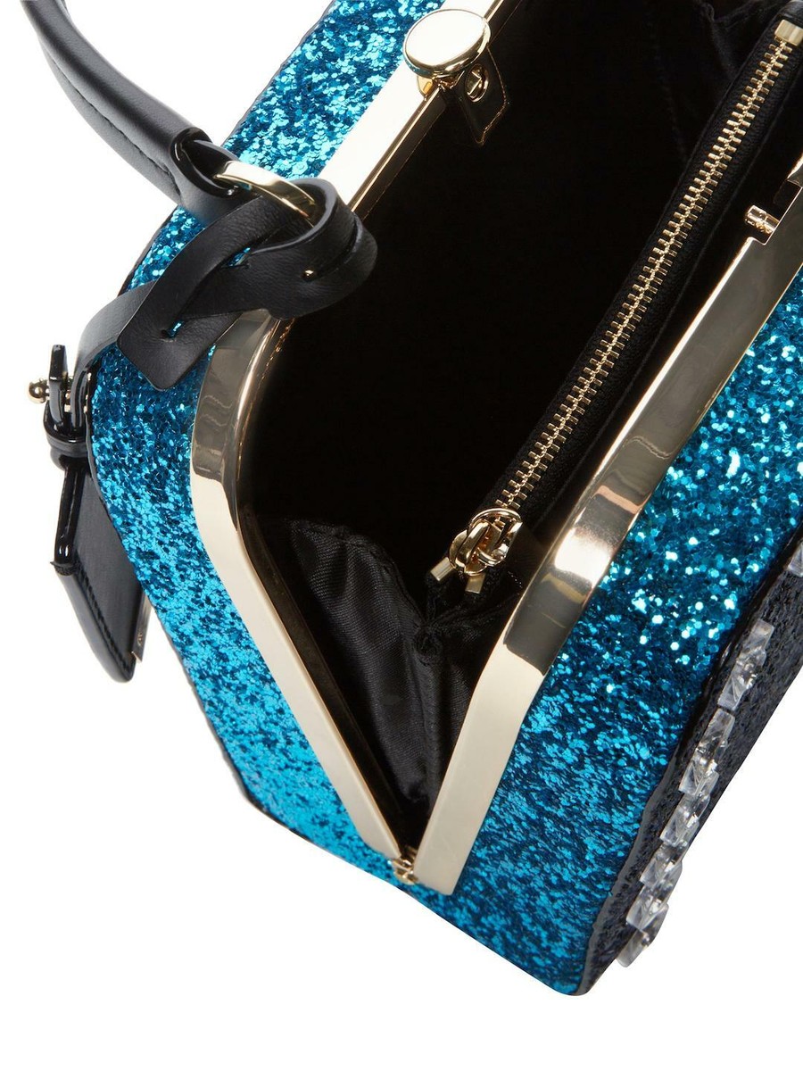 Kate Spade Violina Skyline Way Blue Glitter Crossbody