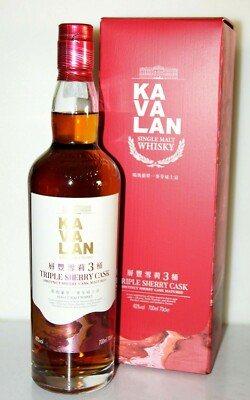 Kavalan Triple Sherry Cask 40% bottled 14.10.2021 Oloroso, PX, Moscatel 0.7L NEU