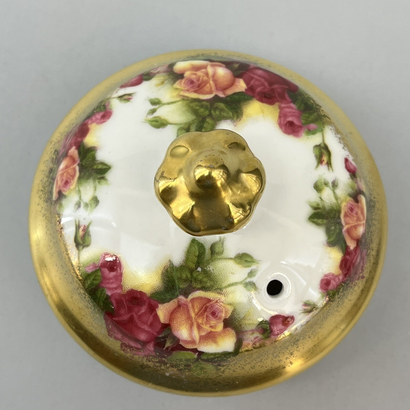 Royal Chelsea Golden Rose Teapot Lid Only Bone China Teapot England