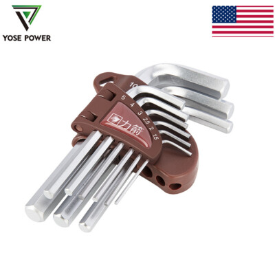 Yose Power Hex Key Allen Wrench Set 9 Pieces 1.5mm-10mm Bicycle Components