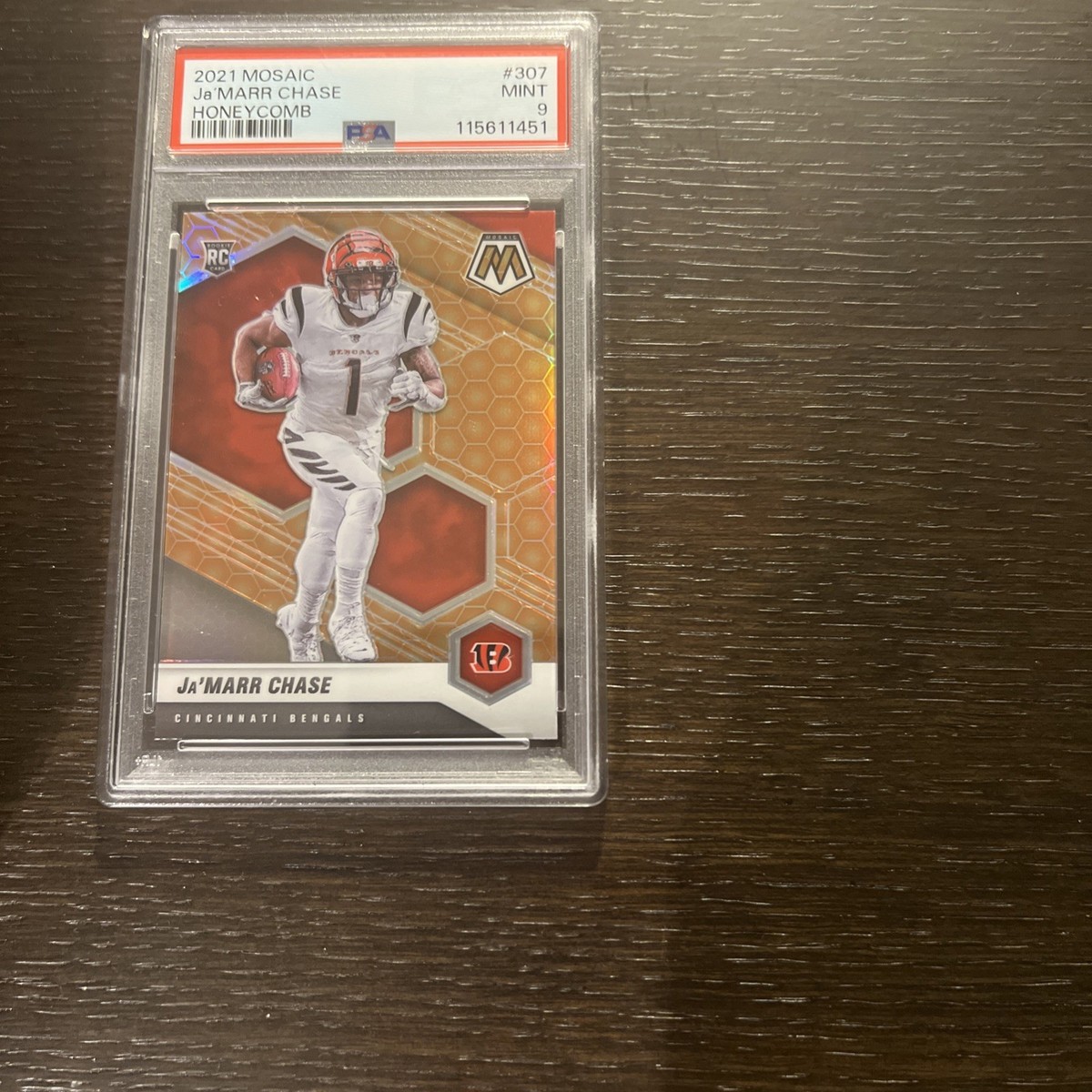 2021 Panini Mosaic - Rookies Ja'Marr Chase #307 Honeycomb Prizm