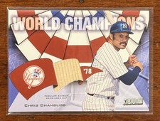 2002 Topps Stadium Club World Champions Relics Chris Chambliss Yankees Bat WC-CC