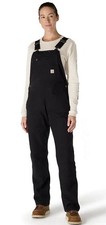 Carhartt women's ashland bib overall XL 16-18 Regular Black