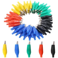 Glarks 100Pcs 1.1''/28mm Alligator Clips Crocodile Electrical Test Clamps Jum...