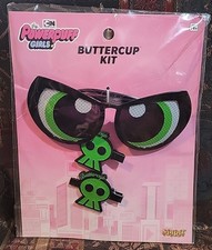The Powerpuff Girls Adult Halloween Costume Dress Up - Buttercup Kit - NEW NIP