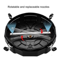 13 Inch Pressure Washer Cleaner Attachment With 4 Wheels 2500 Psi 1/4