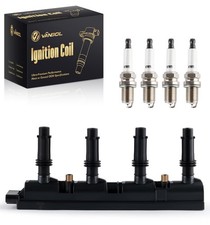 UF669 Ignition Coil Pack and 4 Iridium Spark Plug Compatible with Chevy Cruze...