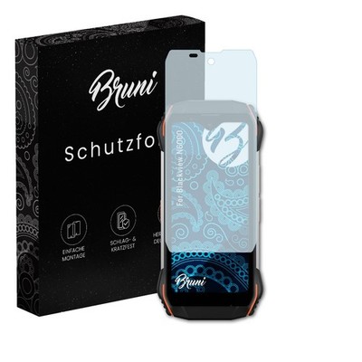 Bruni 2x Folie für Blackview N6000 Schutzfolie Displayschutzfolie