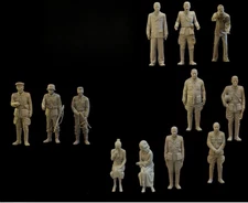 1/24 Scale 75mm WwII The Roar of The Leader 12 Figures Resin Model Kit