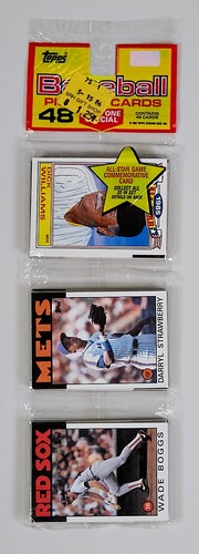 1986 Topps Baseball Rack Packs (3 Pack Lot) Boggs & Bochy on Back - Picture 3 of 4