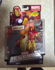 Hasbro Marvel Legends Iron Man Action Figure w Stand Red Gold Epic Heroes