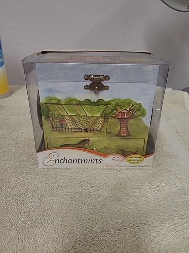 Enchantmints Musical Jewelry Box. Horse Ranch Trinket Box With Mirror ...