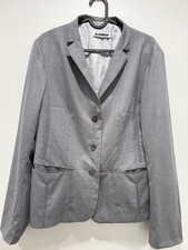 Jil Sander Wool Gray Blazer Split Hem Size 38