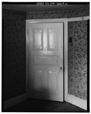 6. INTERIOR DETAIL, SECOND-FLOOR BEDROOM DOOR - Stamm Farm, House, Gruber Road