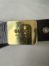Vintage Gucci Women’s Black Leather Belt. Size 85/34. Used.