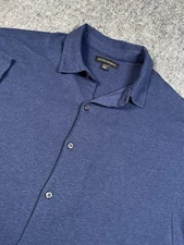 Banana Republic Shirt Mens XL Blue Linen Blend Standard Fit School Preppy New