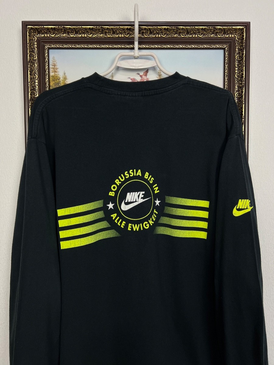 Vintage 90's Nike Borussia Dortmund Football Shirt Soccer Long