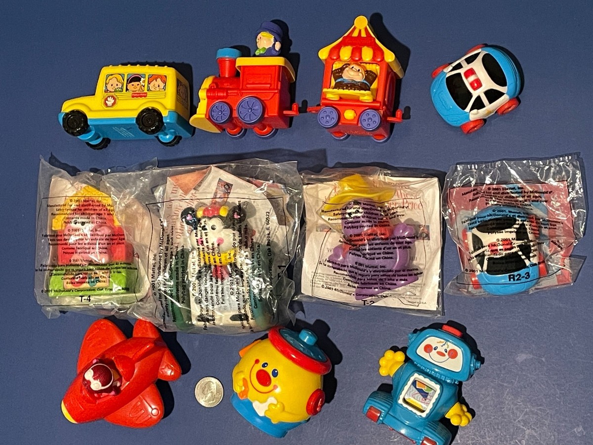 Fisher-Price and Mattel Under-3 Toys 2000 2001 McDonald's Happy