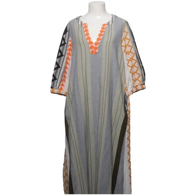 Devotion Twins, Kaftan, Größe: M, Grau/Orange/Weiß, Baumwolle, Streifen #Zoa