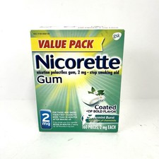 Nicorette Coated Gum, 2 mg, Spearmint Burst, 160 ct, SEE PICTURE FOR DATE
