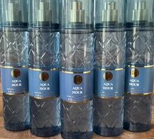 5 (FIVE) AQUA HOUR 8oz Fine Fragrance MIST Bath and Body Works EVERYDAY LUXURIES
