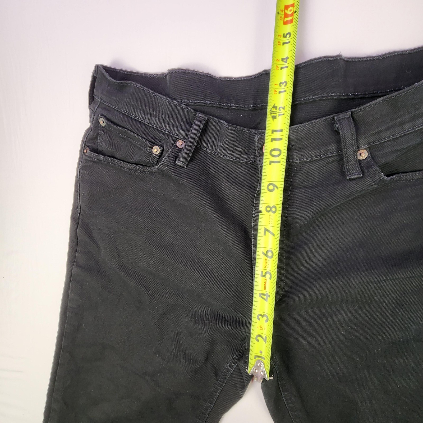 Levis 541 Jeans Mens 36x34 Black Dark Wash Athletic Taper Stretch Denim Pants thumbnail 9