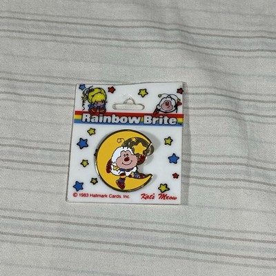 Vintage Rainbow Brite Twink 1983 Hallmark Kat s Meow Pin Metal Enamel NOS