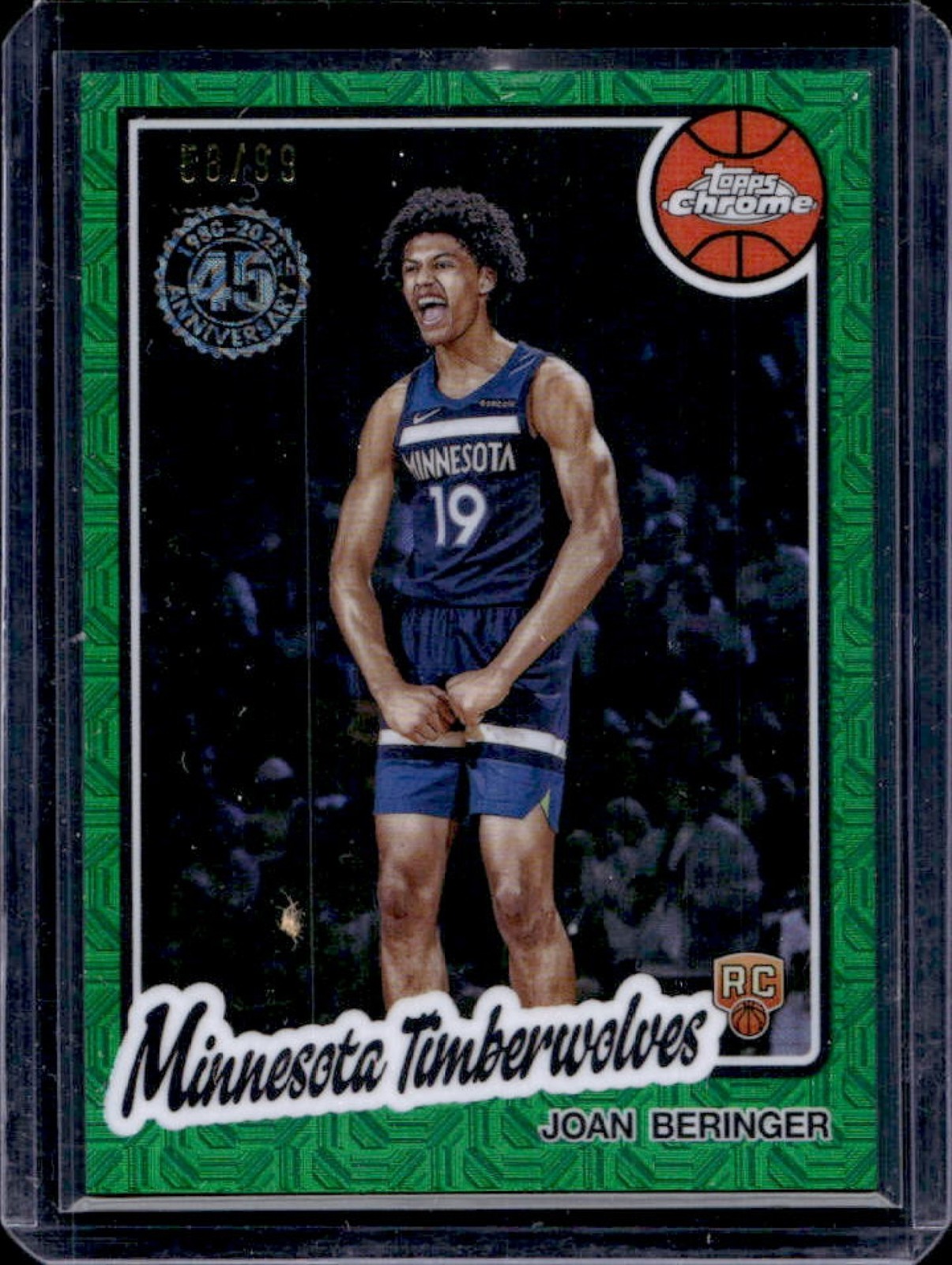 2025-26 Topps Joan Beringer 1980-81 Chrome RC Green Mojo Refractor #58/99