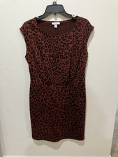 NINE WEST  Sienna Leopard Print Women's Sleeveless Dress Size Medium New W/tag