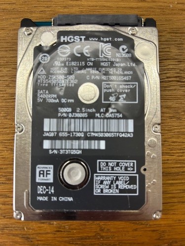 SATA Intern HD Apple MacBook Pro 500GB 5400 RPM 0J38085 HTS5450A7E362 HDD