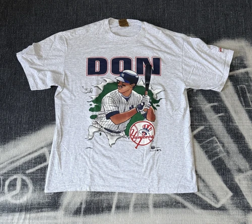 Vintage 90s Nutmeg New York Yankees Don Mattingly Breakthrough Shirt XL